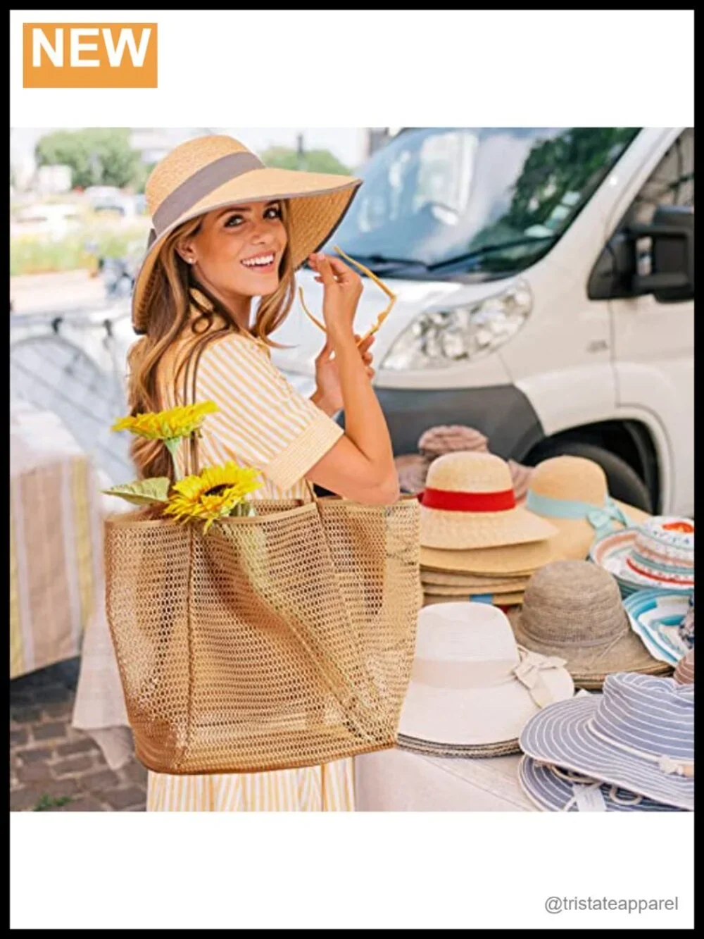 Nylon Mesh Tote Bag Foldable 23L Beach Bag Shoulder Bag